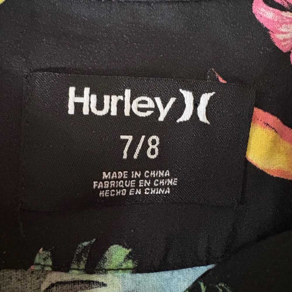 Hurley Multicolor Parrot Print Kids Shirt - Picture 4 of 5